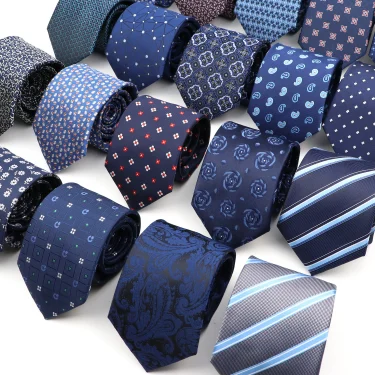 Classic Blue Red Gray Men's Tie Business Formal Wedding 8cm Necktie Jacquard Woven Cravat Fashion Shirt Dress Daily Accessories 2