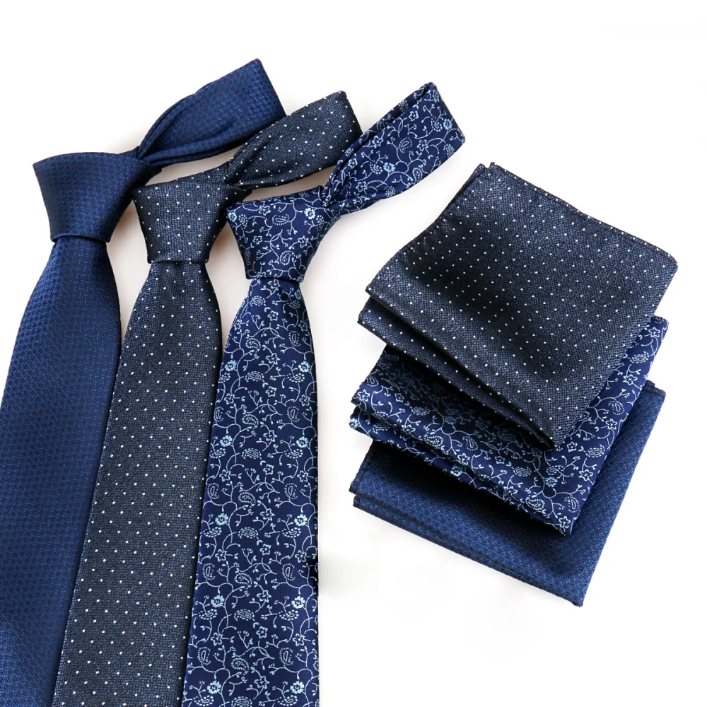 Luxury Tie Set For Men Wedding Gift Box Business Party Fashion Men Tie Set Paisley Handchief Cufflink Tie-Clip Suit Gift For Man 2