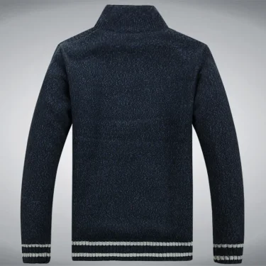 Fleece Knit Sweater Warm Man Sweater WinterThicken Coat Casual Vintage Black White Red Mens Jacket Clothes Cardigan Sweater Men 6