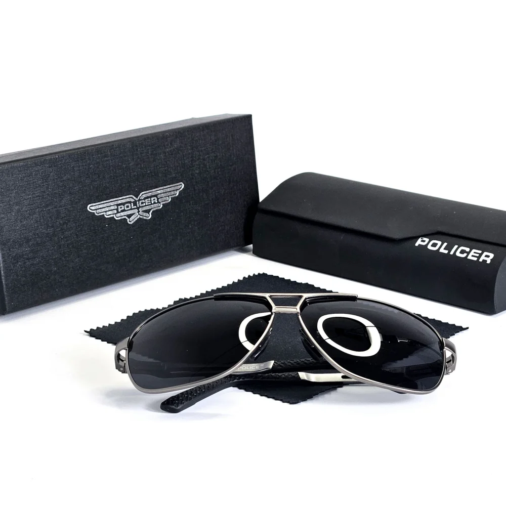 Luxury brands Policer Sunglasses for Men Polarized Sun Glasses Travel Eyewears Classic Pilot Goggle with UV 400 Protection 6