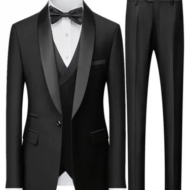 3 Pieces Set Blazers Jacket Vest Pants / Fashion Men Casual High Quality Business Slim Groom Wedding Formal Suit Coat Trousers 6
