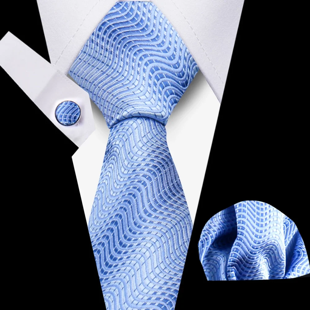 Tie For Men Classic Plaid Handkerchiefs Red Necktie Cufflinks For Men Blouse Business Wedding Accessories Women Collar Man Gift 6