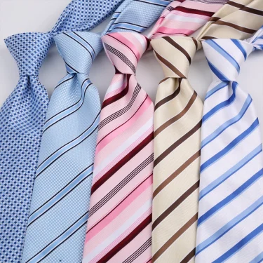 New 8CM Mens Tie Necktie Light Color Blue Pink Ties For Man Groom Jacquard Woven Neck Tie For Men Business Wedding Party 1