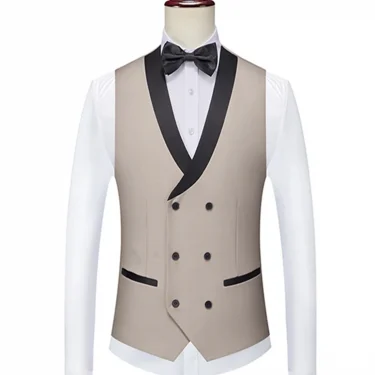 3 Pieces Set Blazers Jacket Vest Pants / Fashion Men Casual High Quality Business Slim Groom Wedding Formal Suit Coat Trousers 2