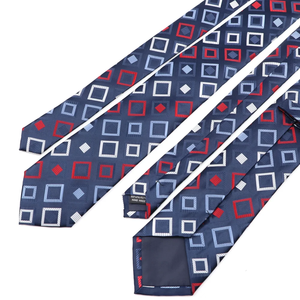 New Men's Classic Luxury Tie 8cm Striped Paisley Plaid All-Match Jacquard Necktie For Business Wedding Prom Daily Wear Accessory 4