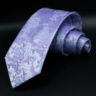 EASTEPIC 8 cm New Fashion Purple Floral Tie Men in Casual Clothes Elegant Accessory Quality Neckwear Wedding Party Flower Leaf 3