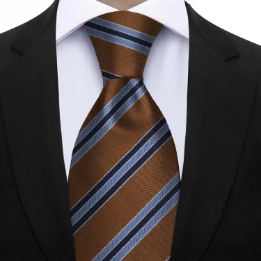 Luxury 7CM Striped Mens Necktie Sage Green Ties For Man Groom Groomsman Jacquard Woven Ascot Formal Business Party Accessories 2