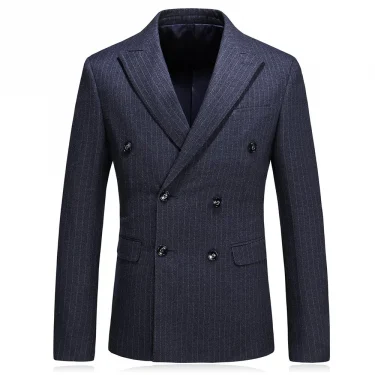 Men's Blazer Suit Blazer Stripe Jacket Double Breasted Coat Groom Business Tuxedos men suits wedding prom suits 1