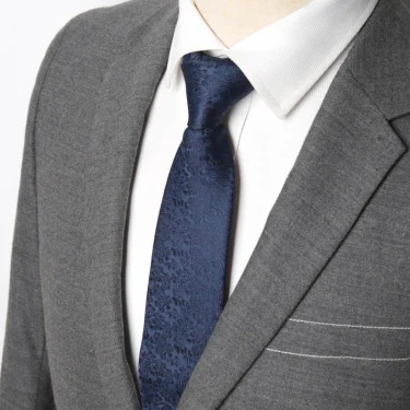 Tie Gravatas Fashion Jacquard Woven 7 Cm Necktie Wedding Accessories Dark Blue Man Stripe Fit Group Party Office Dropshipping 3