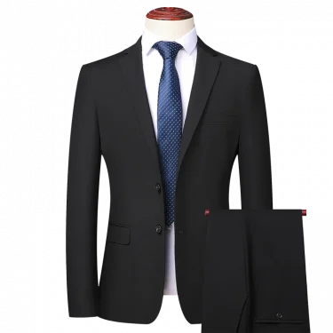 Boutique (Blazer + Trousers) Men Korean Version of The Youth Elegant Fashion Simple Casual Gentleman Best Man Suit 2 Piece Suit 1