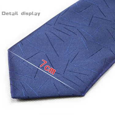 Polyester Jacquard 7cm Fashion Stripe Plaid Formal Business Tie 2