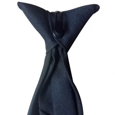 Men Women Simple Clip on Tie Uniform Plain Solid Color Pre-Tied Party Necktie 4