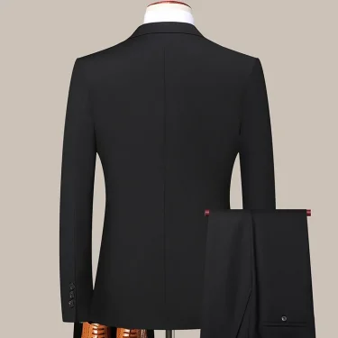 Boutique (Blazer + Trousers) Men Korean Version of The Youth Elegant Fashion Simple Casual Gentleman Best Man Suit 2 Piece Suit 2