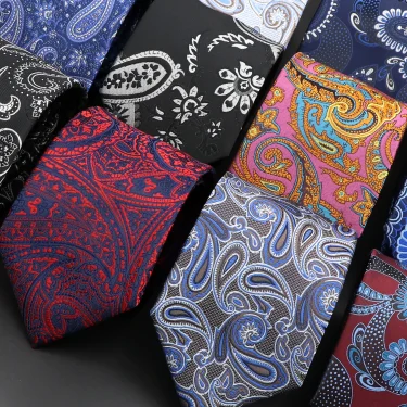 Novelty Paisley Ties Men's Fashion Tie 8 cm Necktie Neck Tie For Business Wedding Floral Bowtie Groom Neck Tie Cravat Gifts 1
