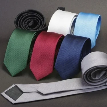 Men Solid Color Narrow Edition Smooth Tie for Men's New Product Formal Polyester Casual Hand Tie Wedding Suits Creative Gifts 1