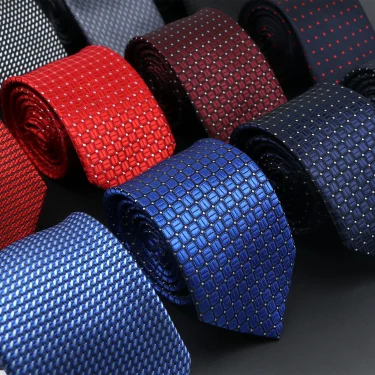 Men's Ties Solid Color Neck Stripe Flower Floral 7cm Jacquard Necktie Accessories Daily Wear Cravat Wedding Party Gift For Man 1
