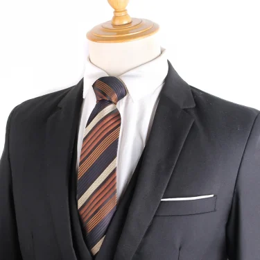 New Striped Ties For Men Women Fashion 8 cm Width Groom Neck Tie Green Tie Man Stripe Necktie For Wedding Business Gravata 2
