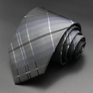 Luxury Black Colors 8CM Men's Necktie Paisley Striped Jacquard Cravat Business Ties For Man 3