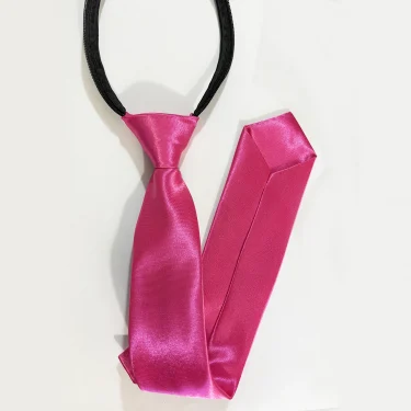 New Luxury 38cm Length Lazy-tie For Men Women Black Red Neckties With Flower Crown Brooches Chain Pins Clip Ties Wedding Cravat 6