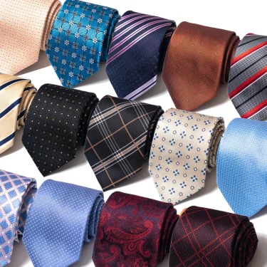 High-quality Wedding Ties For Men Fashion New Style Blue Strip Print Neckties Daily Office Apparel Accessories Gift For Man 1