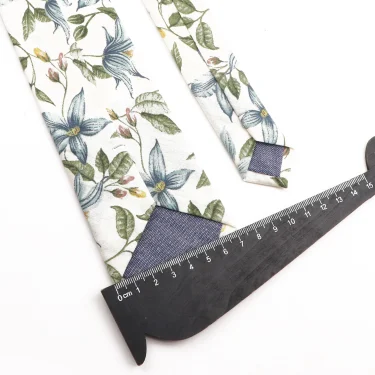 100% Cotton Floral Necktie For Men Casual Elegant Style Tie Fit Wedding Party Dinner Daily Wear Suit Shirt Cravat Accessory 2