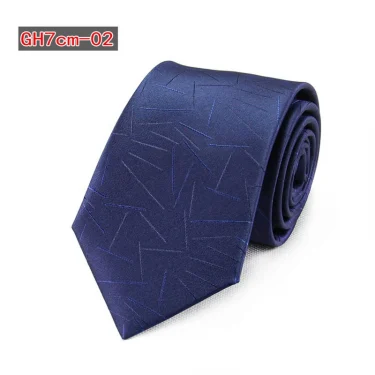 Polyester Jacquard 7cm Fashion Stripe Plaid Formal Business Tie 5