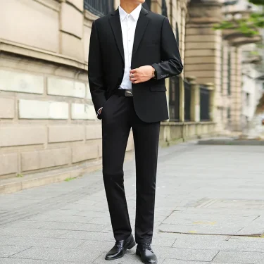 Men's M-10XL Spring New Wedding Fashion Handsome Suit Business Cargo Trousers plus Size Two Sets Fat Friendly Clothing 4