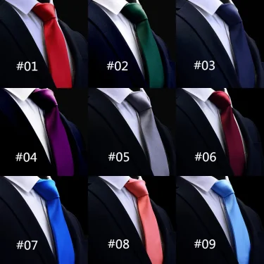 RBOCOTT Classic Mens Necktie 8cm silk Jacquard Tie Solid Green Red Gold Ties For Man Business Wedding Party Gift 2