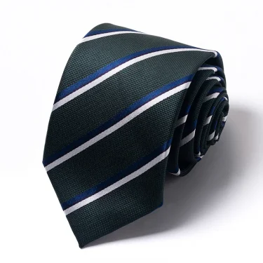 High-quality Wedding Ties For Men Fashion New Style Blue Strip Print Neckties Daily Office Apparel Accessories Gift For Man 3