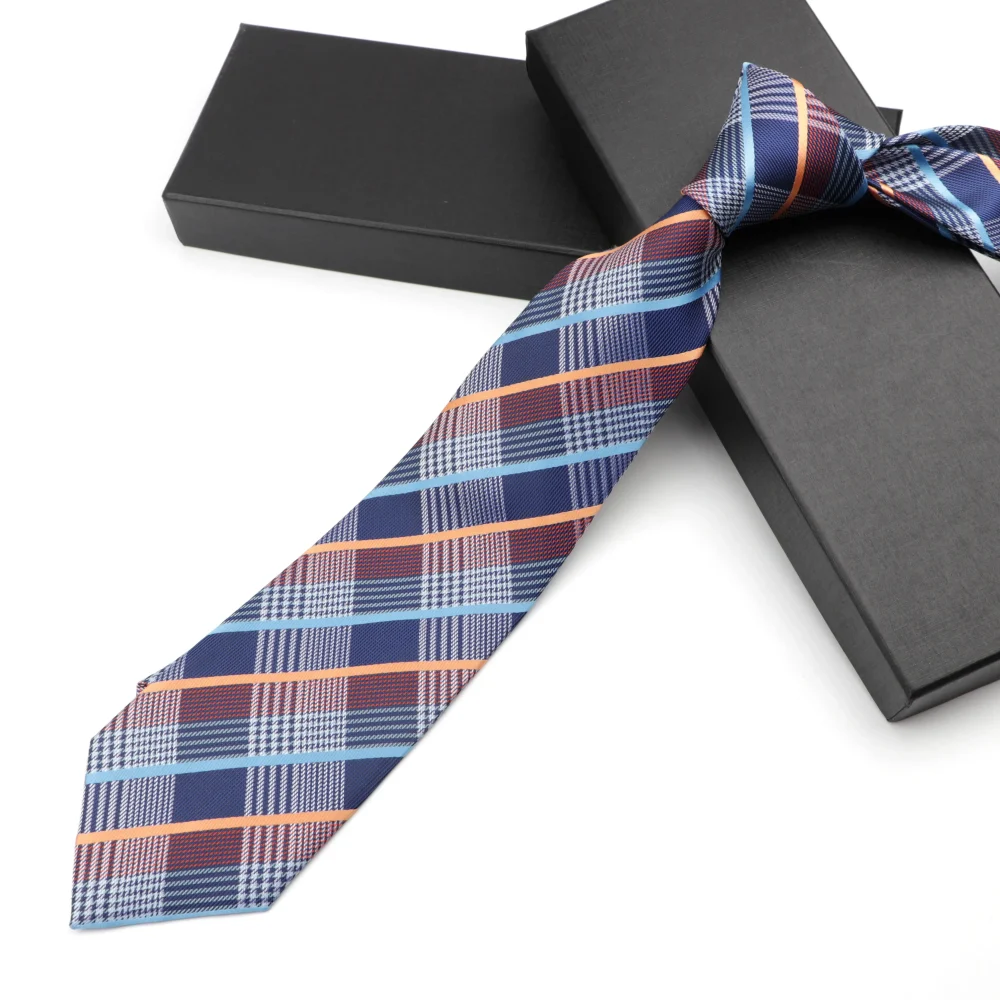 New Men's Tie Classic Solid Color Stripe Flower Floral 8cm Jacquard Necktie Accessories Daily Wear Cravat Wedding Party Gift 3