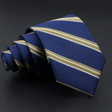 Fashion Men's Classic Stripe Ties Wedding Business Neckties Jacquard Narrow Tie Party Formal Suit Shirt Gravatas Accessory Gift 5