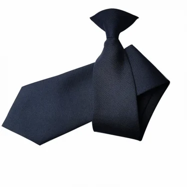 Men Women Simple Clip on Tie Uniform Plain Solid Color Pre-Tied Party Necktie 1