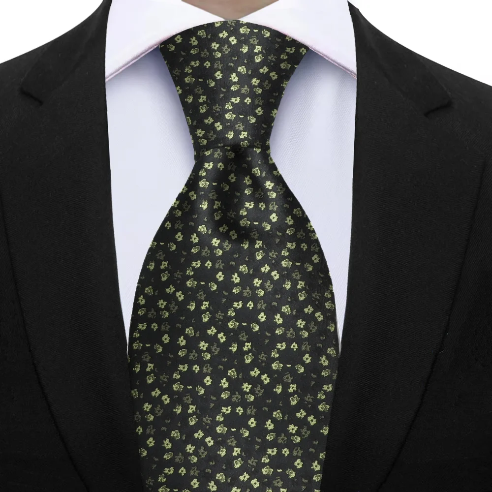 Luxury 7CM Floral Mens Necktie Wave Stars Ties For Man Groom Groomsman Jacquard Woven Ascot Formal Business Party Accessories 5