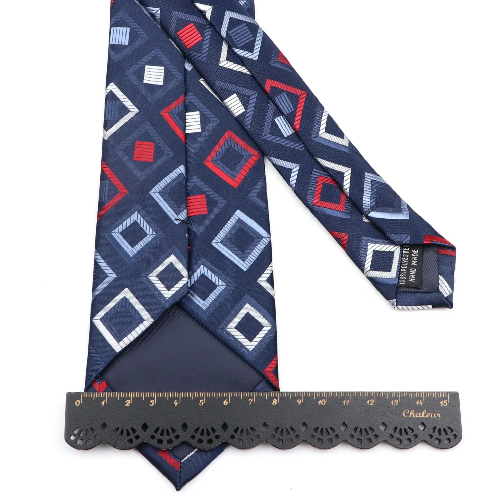 New Men's Classic Luxury Tie 8cm Striped Paisley Plaid All-Match Jacquard Necktie For Business Wedding Prom Daily Wear Accessory 6