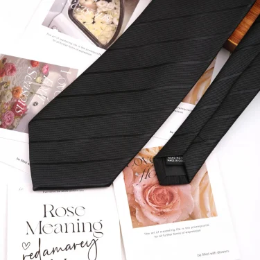 New 8CM Men Ties Necktie Striped Plaid Black Navy Ties For Man Groom Jacquard Woven Neck Tie For Business Wedding Party Outfit 5