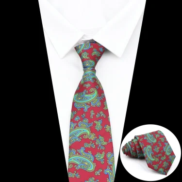 Super Soft Silk Tie Wedding Accessories Gift For Men Red Blue Colorful Floral Necktie Casual Man's Necktie Vintage Daily Suits 2