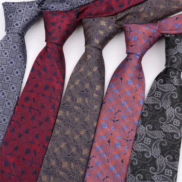 Luxury 8CM Mens Tie Necktie Floral Paisley Ties For Man Groom Jacquard Woven Neck Tie For Business Wedding Party 1