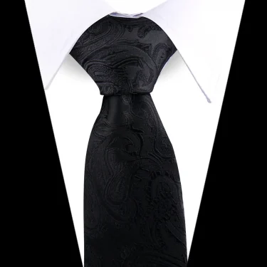 Man Tie Brand New Fashion Paisley Black Necktie Orange Dark Blue Gravata For Men Slim Paisley Floral Fit Wedding Workplace Neck 1