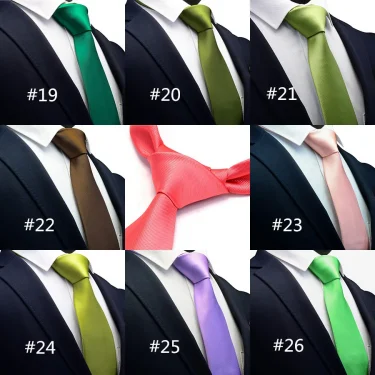 RBOCOTT Classic Mens Necktie 8cm silk Jacquard Tie Solid Green Red Gold Ties For Man Business Wedding Party Gift 4