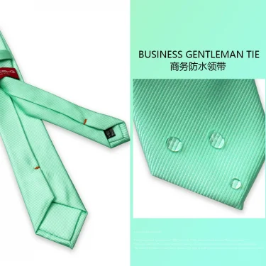 Novelty Luxury Elegant 6cm Neck ties Solid Color Waterproof Tie Bussiness Wedding Party Gifts For Men Classic Suit Accessories 4