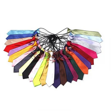 Wedding Ties School Satin Black Solid Neck Bow Tie Plain Fancy Pre-Tied KIDS Boys Classic Childrens Elastic 5