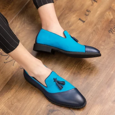 Fashion Business Dress Men's Shoes Classic Leather Men Suits Shoes Slip-On Oxfords Shoes Party tassel designer shoes 6