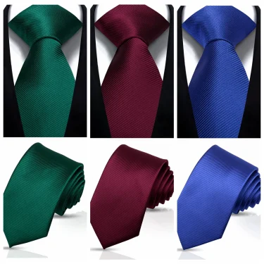 Green Tie For Man Business Stripe Necktie Solid Color High Quality Daily Wear Neck Ties Men Suit Accessories Slim Skinny Gravata 1