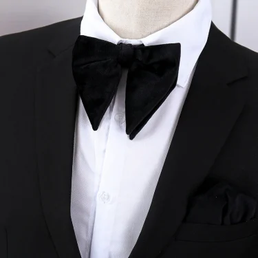 Fashion Velvet Big Bowties Flannelette Large Size Bow Ties For Men Formal Dress Handkerchief Wedding Party Tuxedo Groom Bow Knot 1