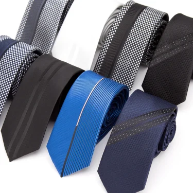 Mens Ties Luxurious Slim Necktie Stripe Tie for Men Business Wedding Jacquard Tie Male Dress Shirt Fashion Bowtie Gift Gravata 1