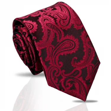Man Tie Brand New Fashion Paisley Black Necktie Orange Dark Blue Gravata For Men Slim Paisley Floral Fit Wedding Workplace Neck 4