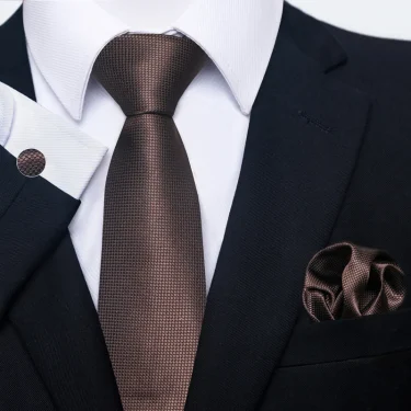 Hot Sale 8 cm Grey Plaid Tie Pocket Squares Set Necktie For Man Suit Accessories Fit Group Weeding Gravatas 4