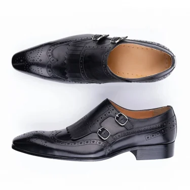 Luxury Men Formal Casual Shoes Party Business Office Suits Zapatos De Vestir Hombre Monk Strap Comfortable Casual Loafer Shoe 5
