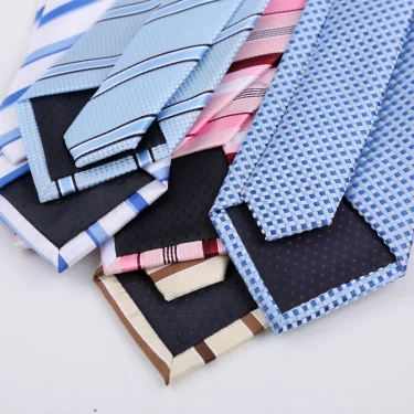 New 8CM Mens Tie Necktie Light Color Blue Pink Ties For Man Groom Jacquard Woven Neck Tie For Men Business Wedding Party 5