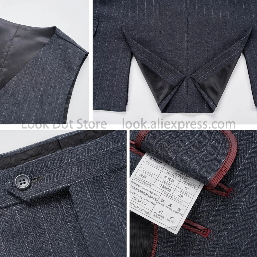 2025 Muscular Groom Suits US Sizes 3D Tailored Italian TR for Broad Shoulders Wedding & Business Set with Adjustable Trousers 5
